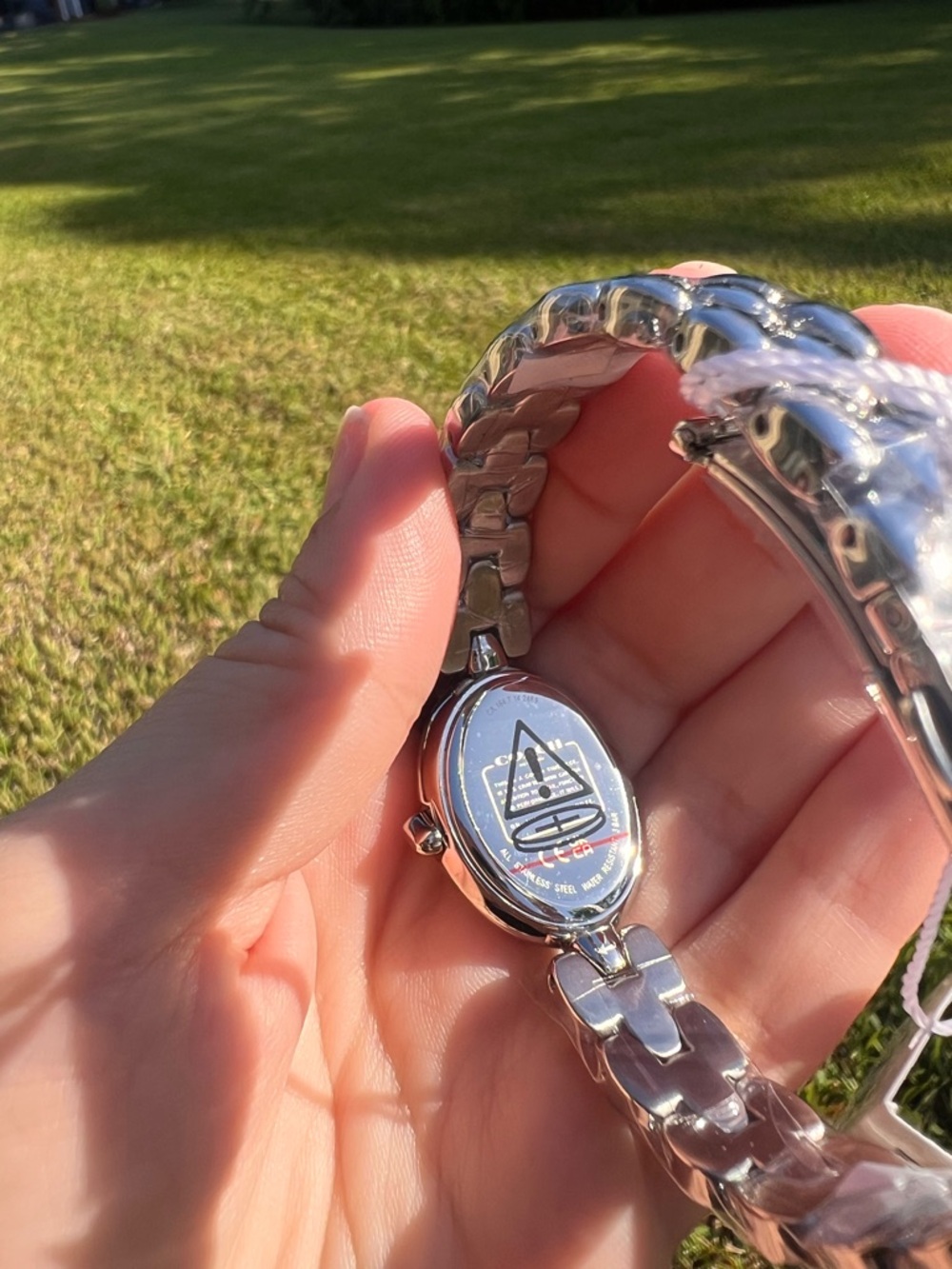 Coach Silver-Tone Oval Women's Bracelet Watch with White Dial - Picture 3 of 5